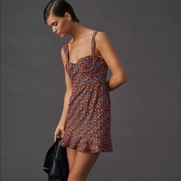 Anthropologie Hutch Ditsy Floral Corset Mini Dress - Picture 6 of 15
